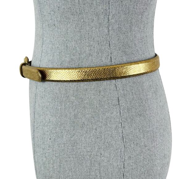 Ralph Lauren Belt Snakeskin Gold Waist Made in Italy Size Small main image 11